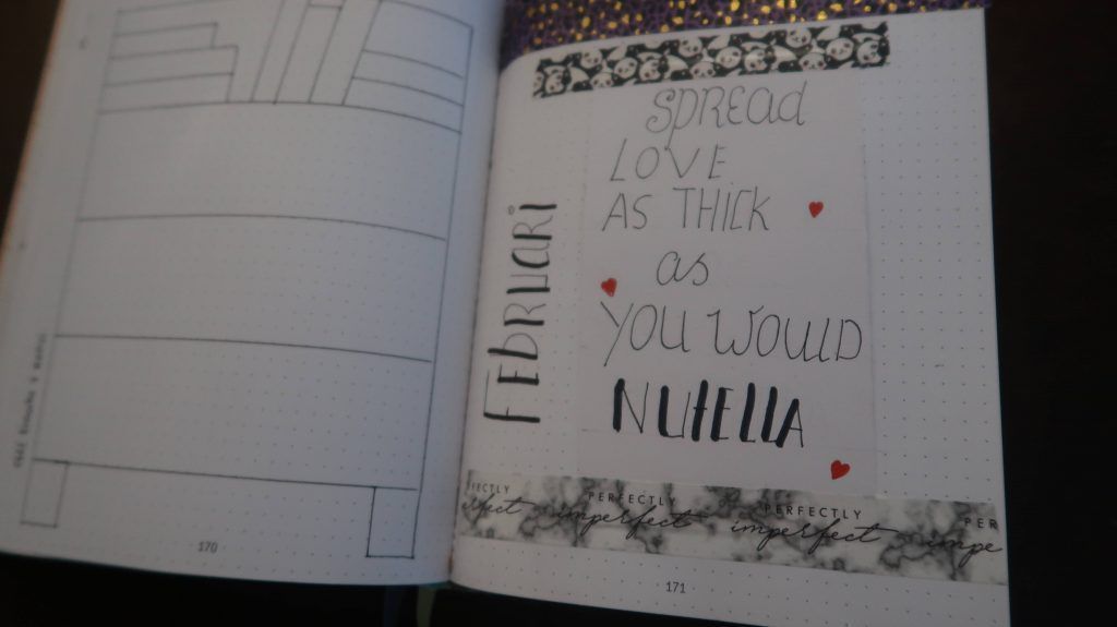 February weekly spread bullet journal